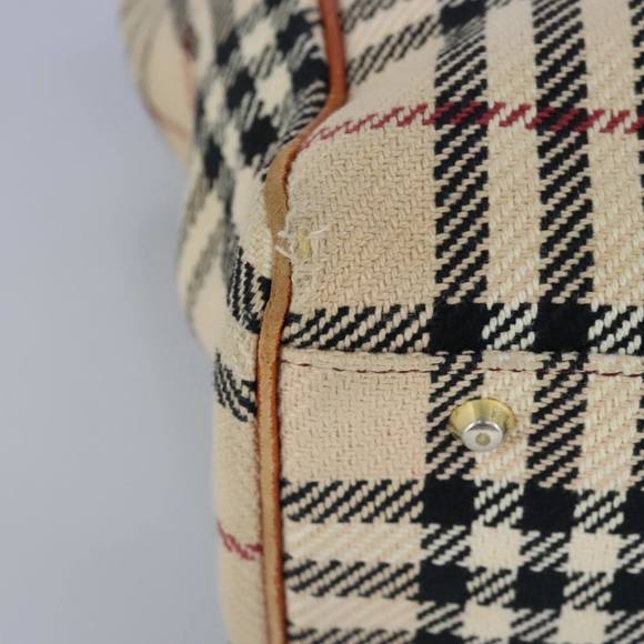 BURBERRY Nova Check Tote Bag Canvas Beige Gold Auth 98863 - Picture 16 of 16